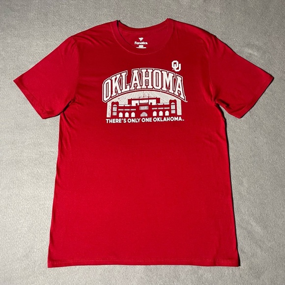 Fanatics Oklahoma University Men’s T-Shirt Red Size Medium Short Sleeve - Picture 1 of 6